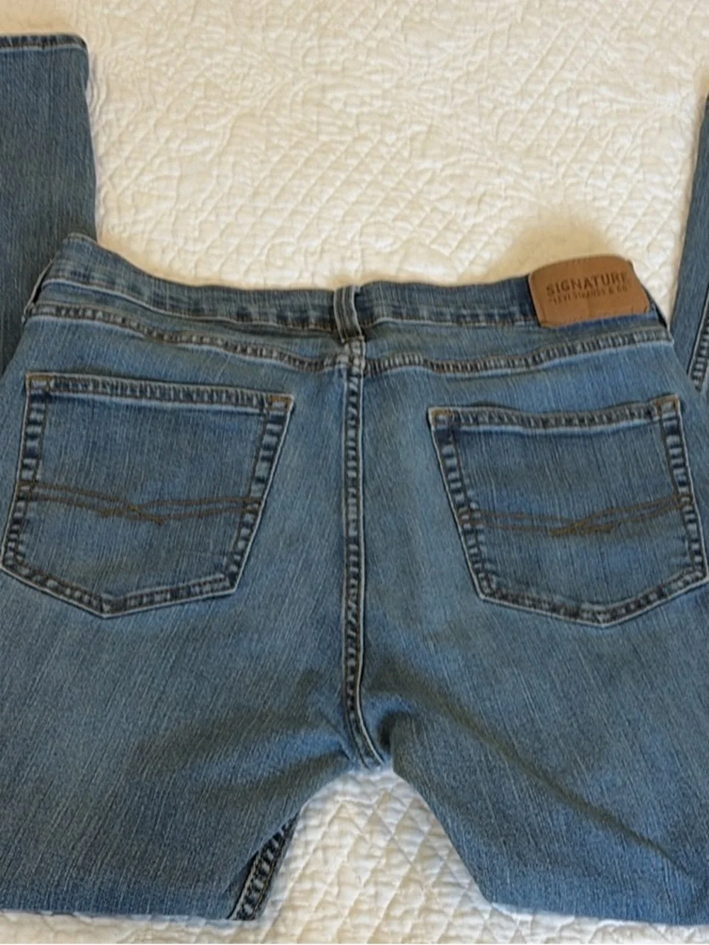 Levi's Men's Straight Jeans - Faded Blue Denim